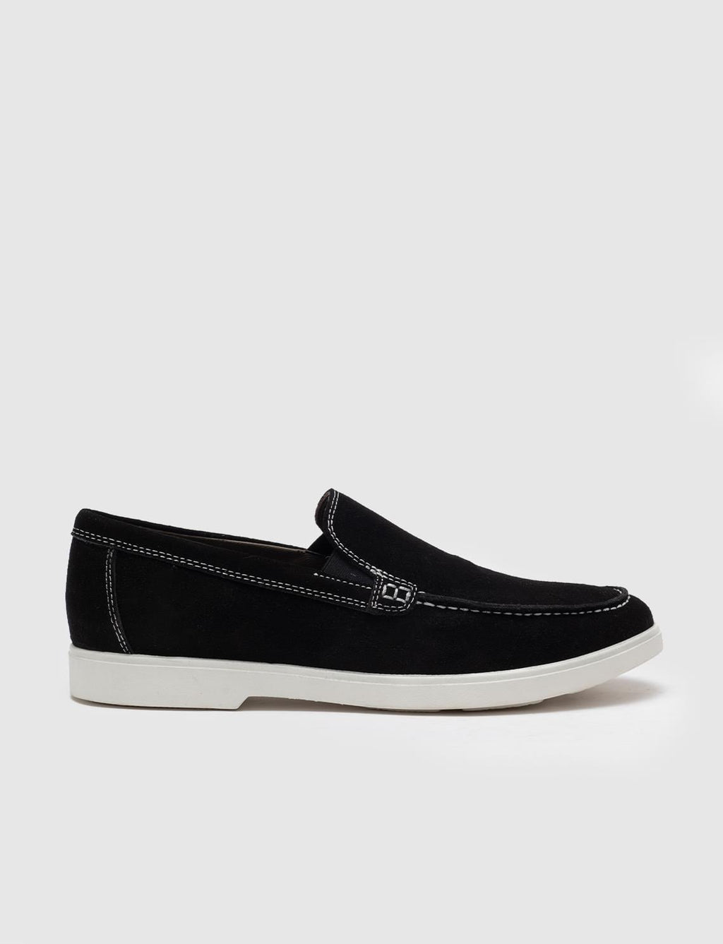 Genuine Leather Black Men's Suede Casual Shoes