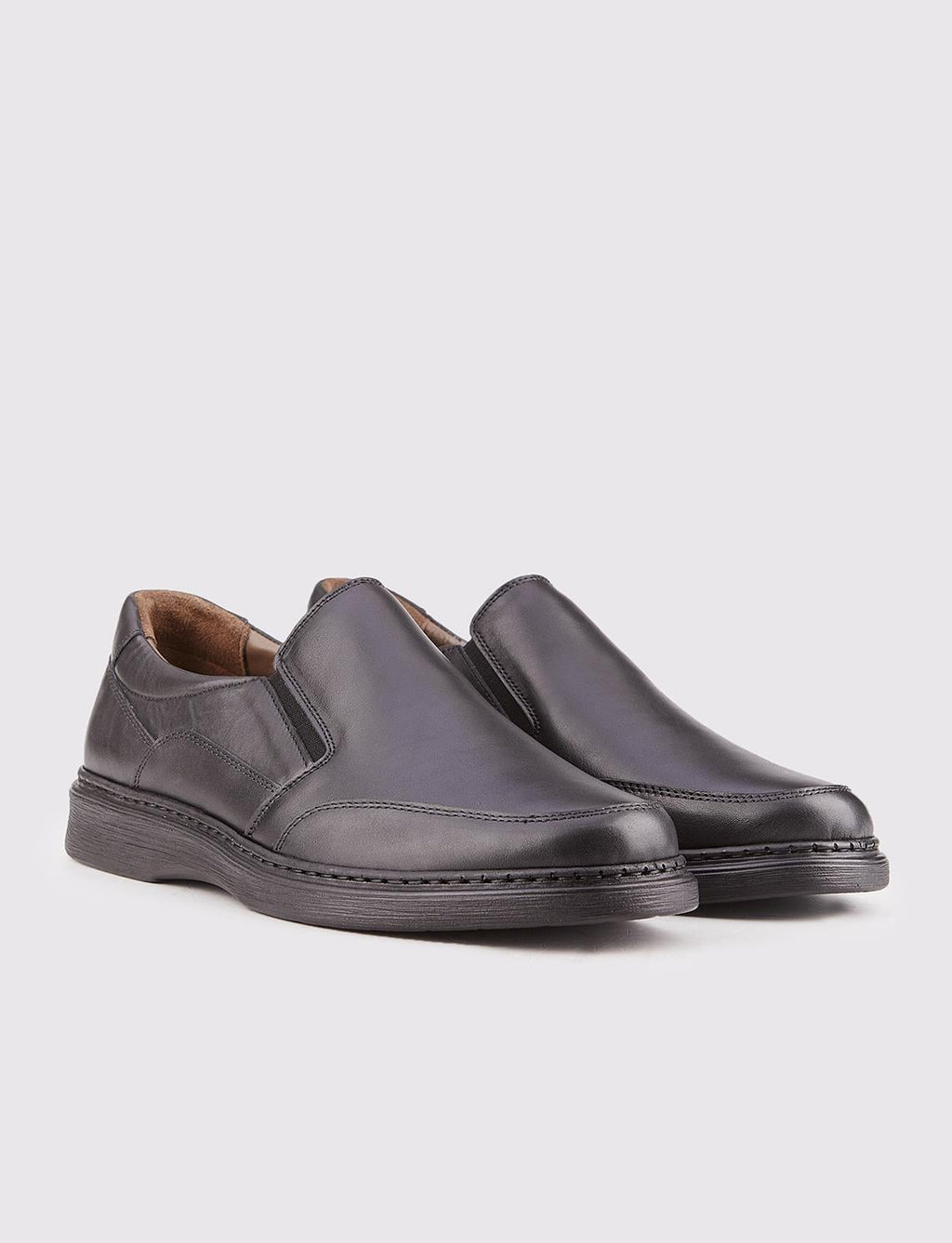Genuine Leather Black Casual Men's Shoes
