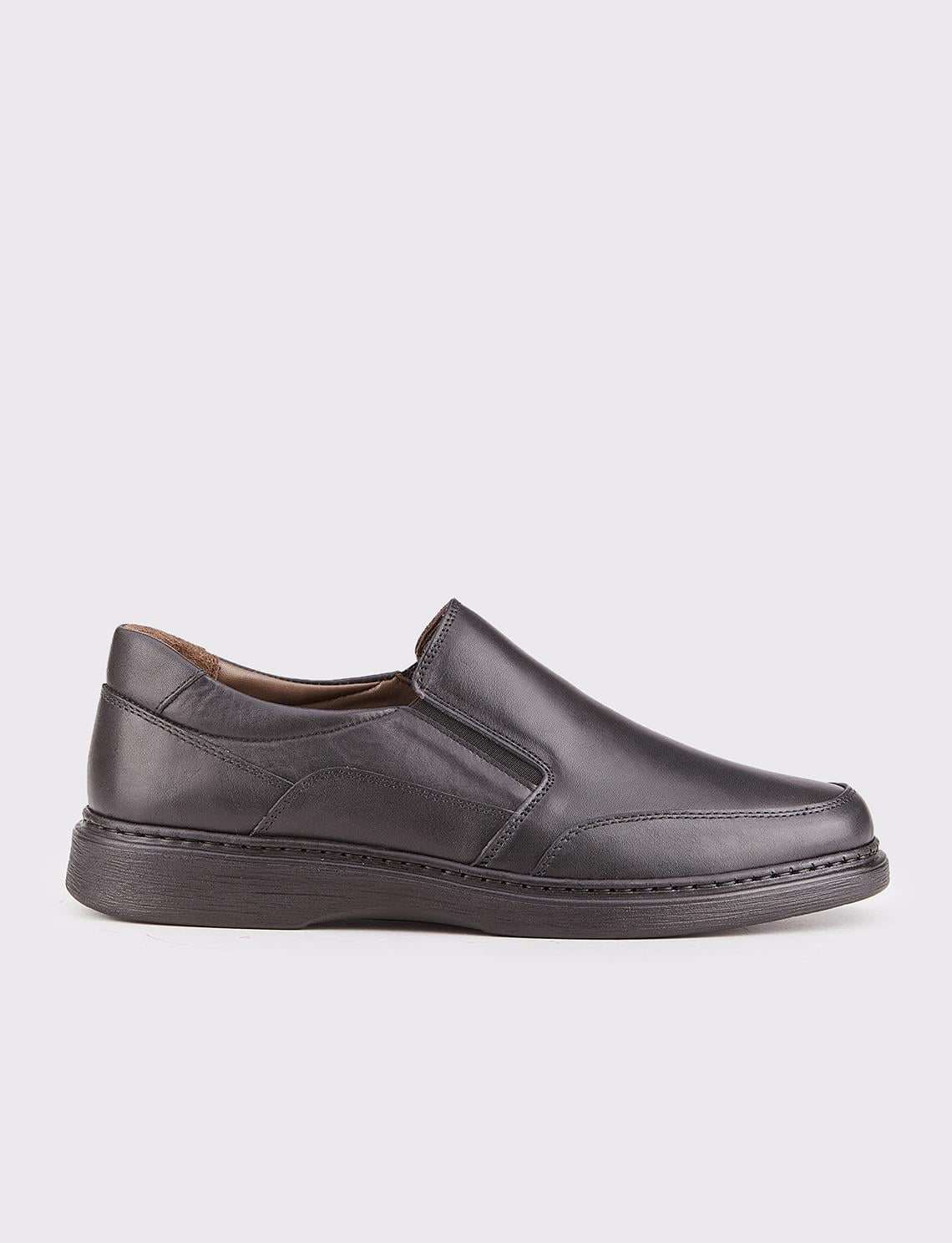 Genuine Leather Black Casual Men's Shoes
