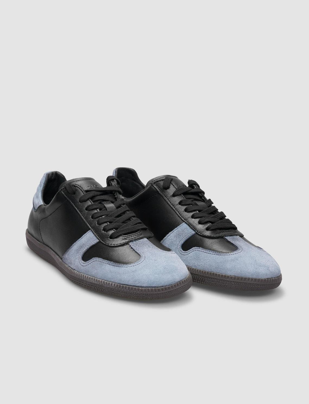 Genuine Leather Black Lace-up Women's Athletic Shoes