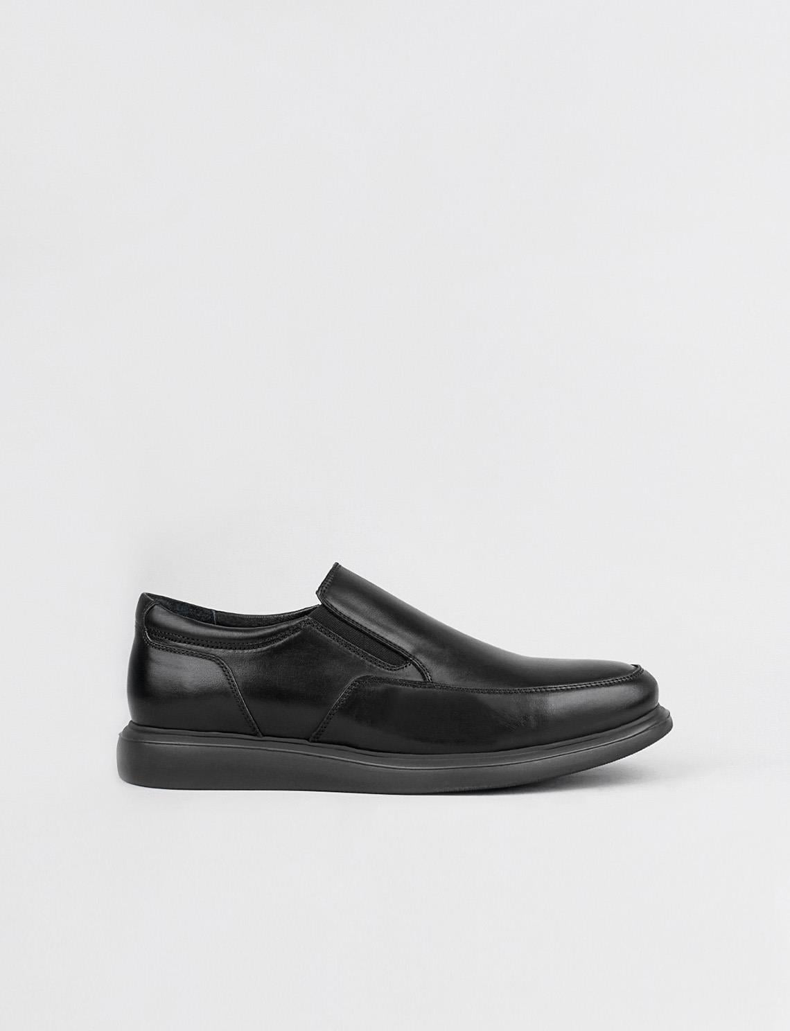 Genuine Leather Black Classic Men's Casual Shoes