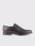 Genuine Leather Black Custom Designed Men's Casual Shoes