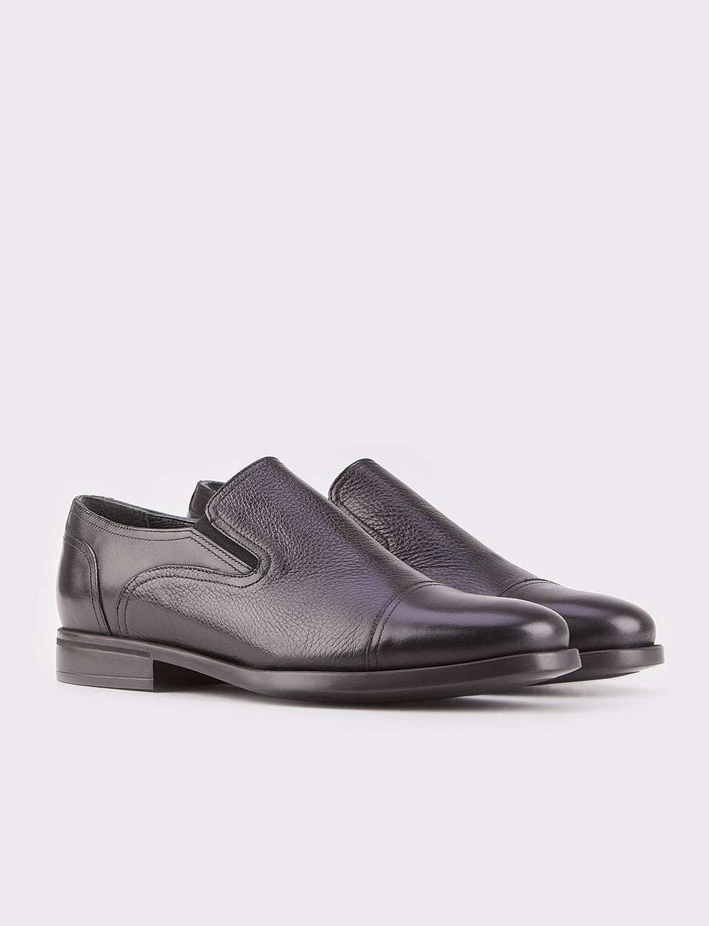 Genuine Leather Black Custom Designed Men's Casual Shoes