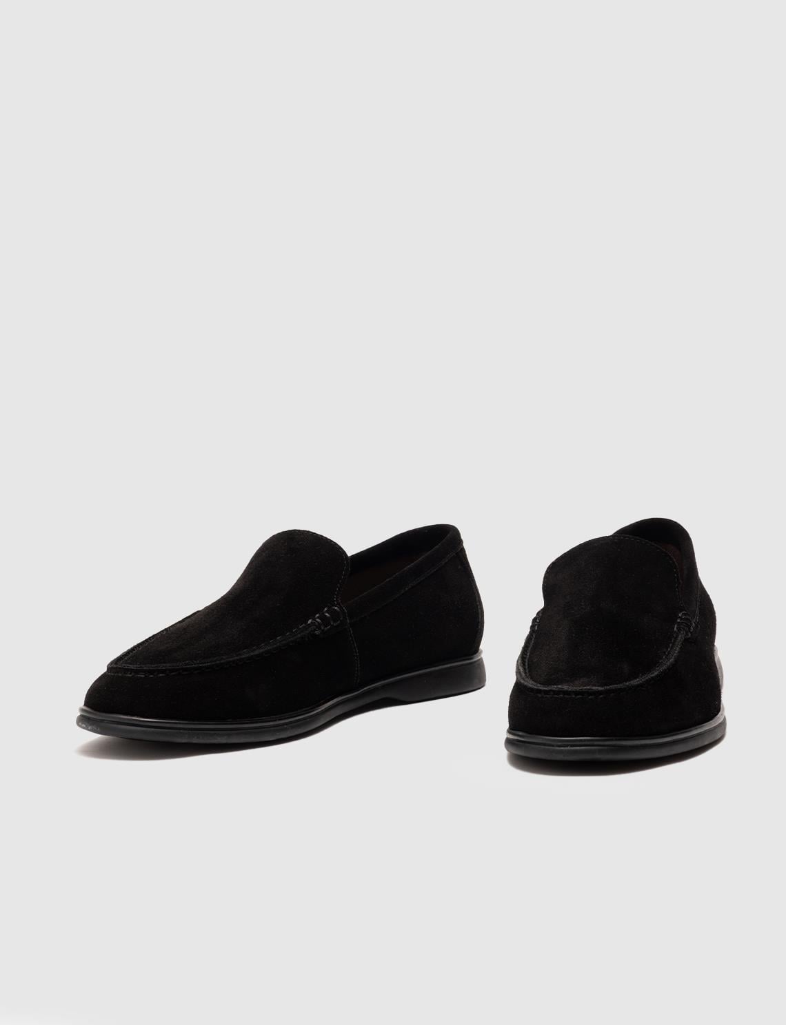 Genuine Leather Black Suede Men's Casual Shoes