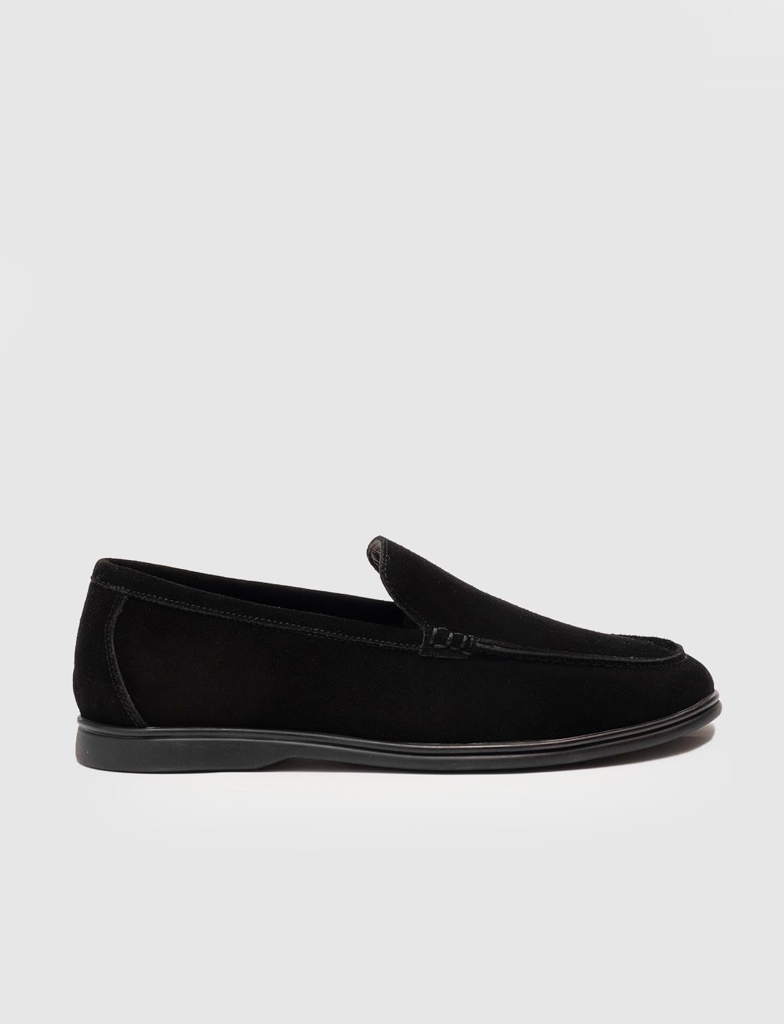 Genuine Leather Black Suede Men's Casual Shoes