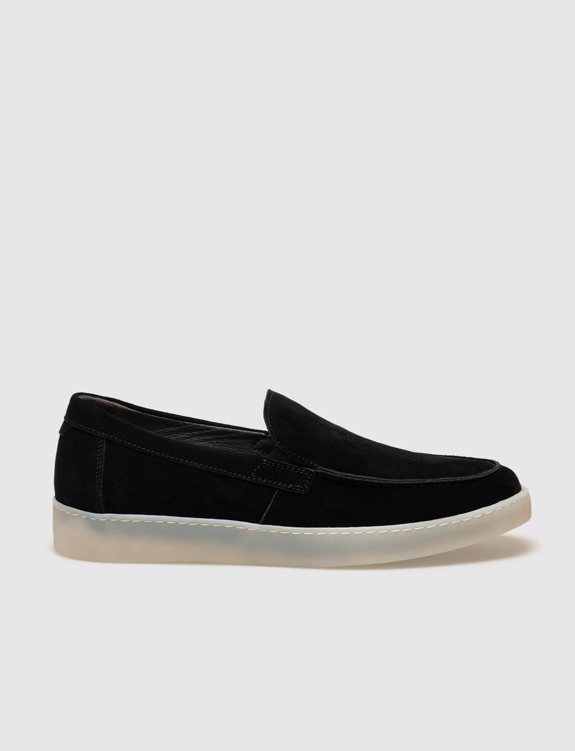 Genuine Leather Black Suede Men's Casual Shoes