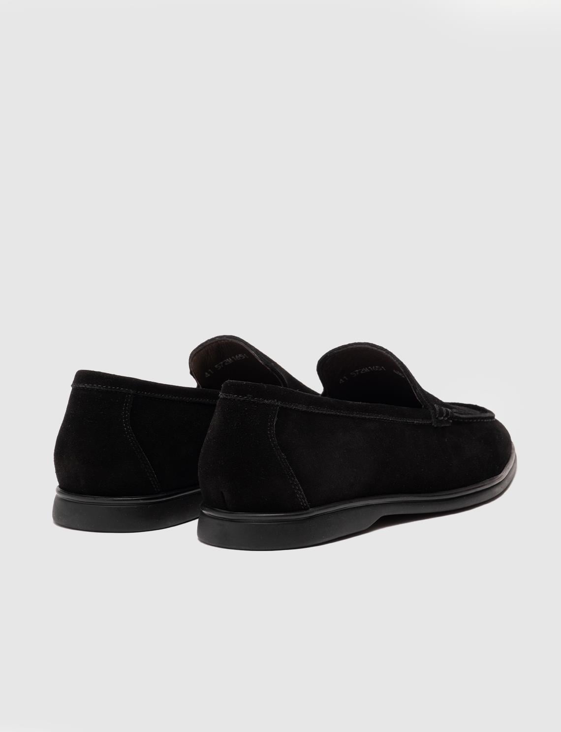 Genuine Leather Black Suede Men's Casual Shoes