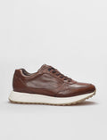Genuine Leather Tan Lace-up Men's Athletic Shoes
