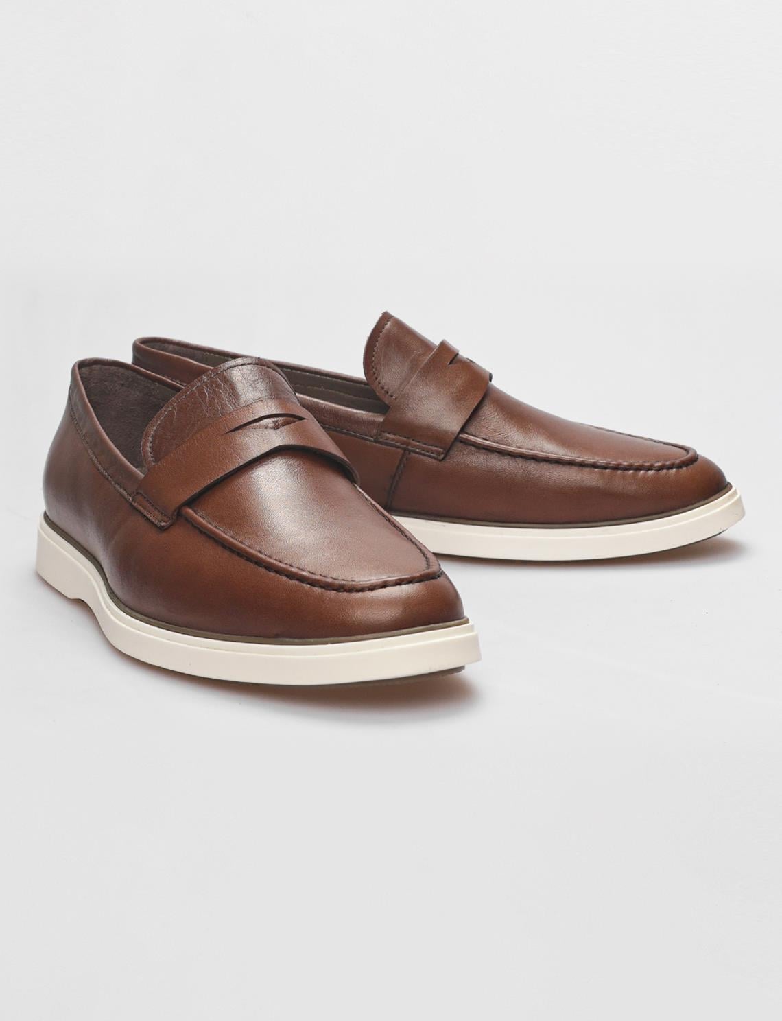 Genuine Leather Tan Men's Casual Shoes