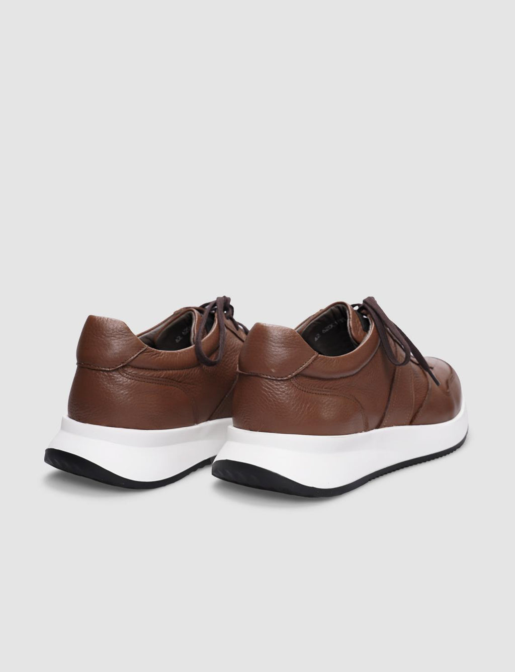 Genuine Leather Tan Lace-up Men's Athletic Shoes