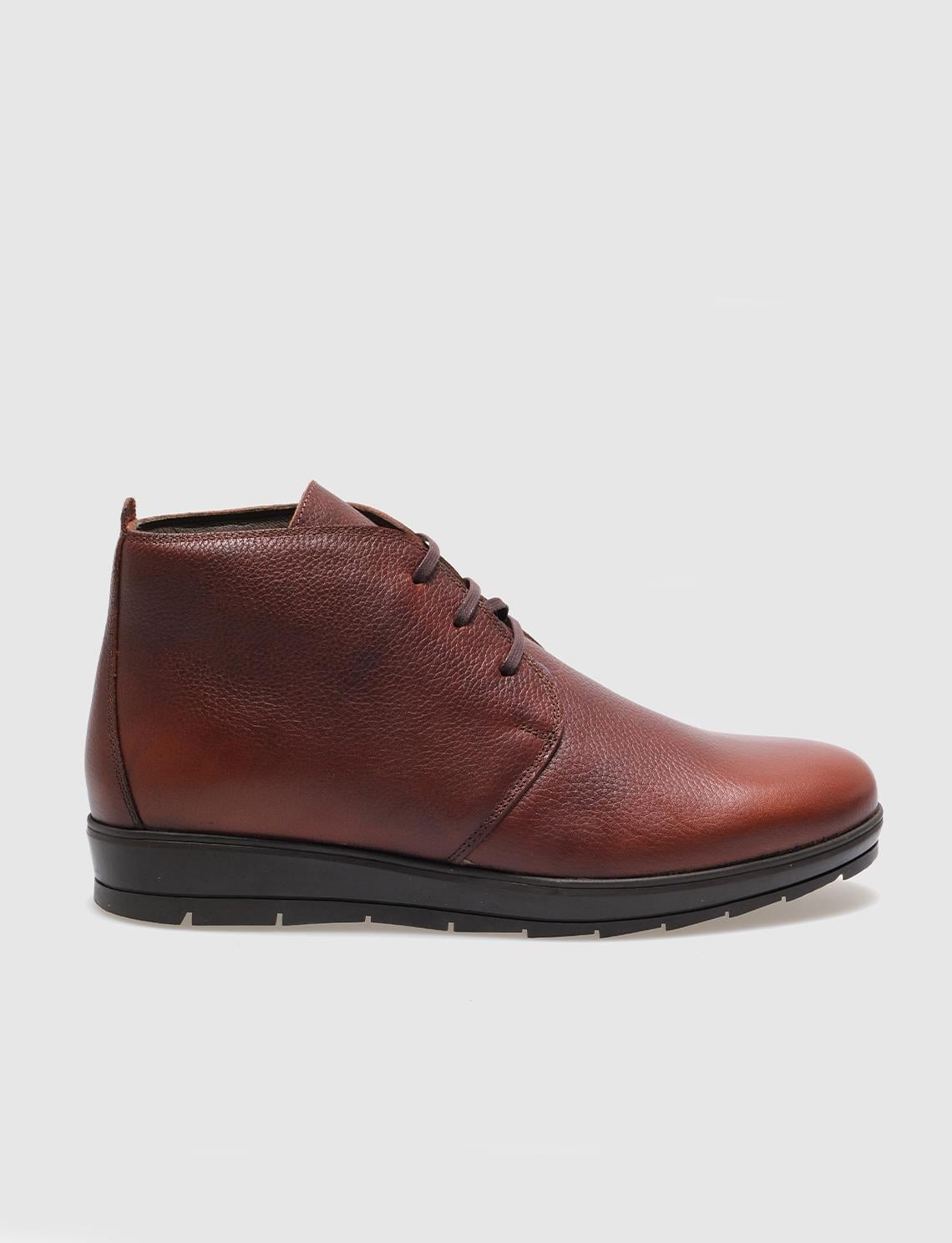 Genuine Leather Tan Lace-up Men's Casual Boots