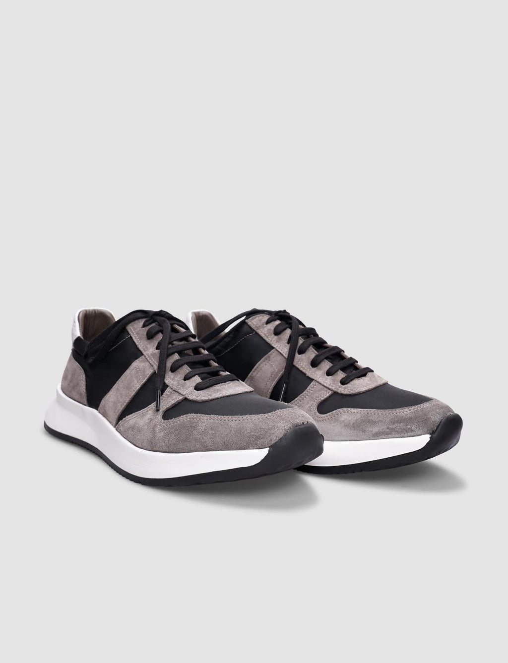 Genuine Leather Mink - Black Lace-up Men's Athletic Shoes