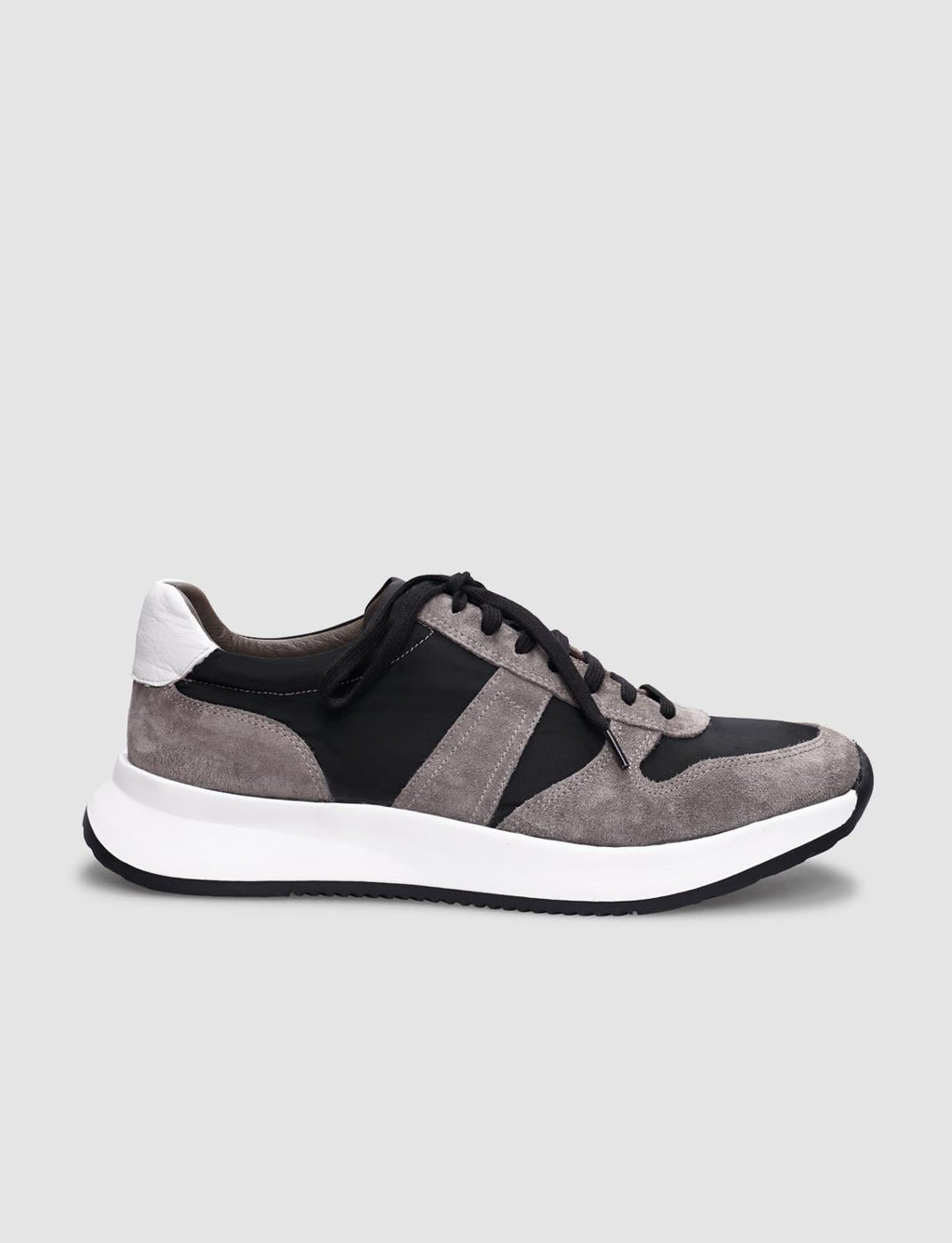 Genuine Leather Mink - Black Lace-up Men's Athletic Shoes