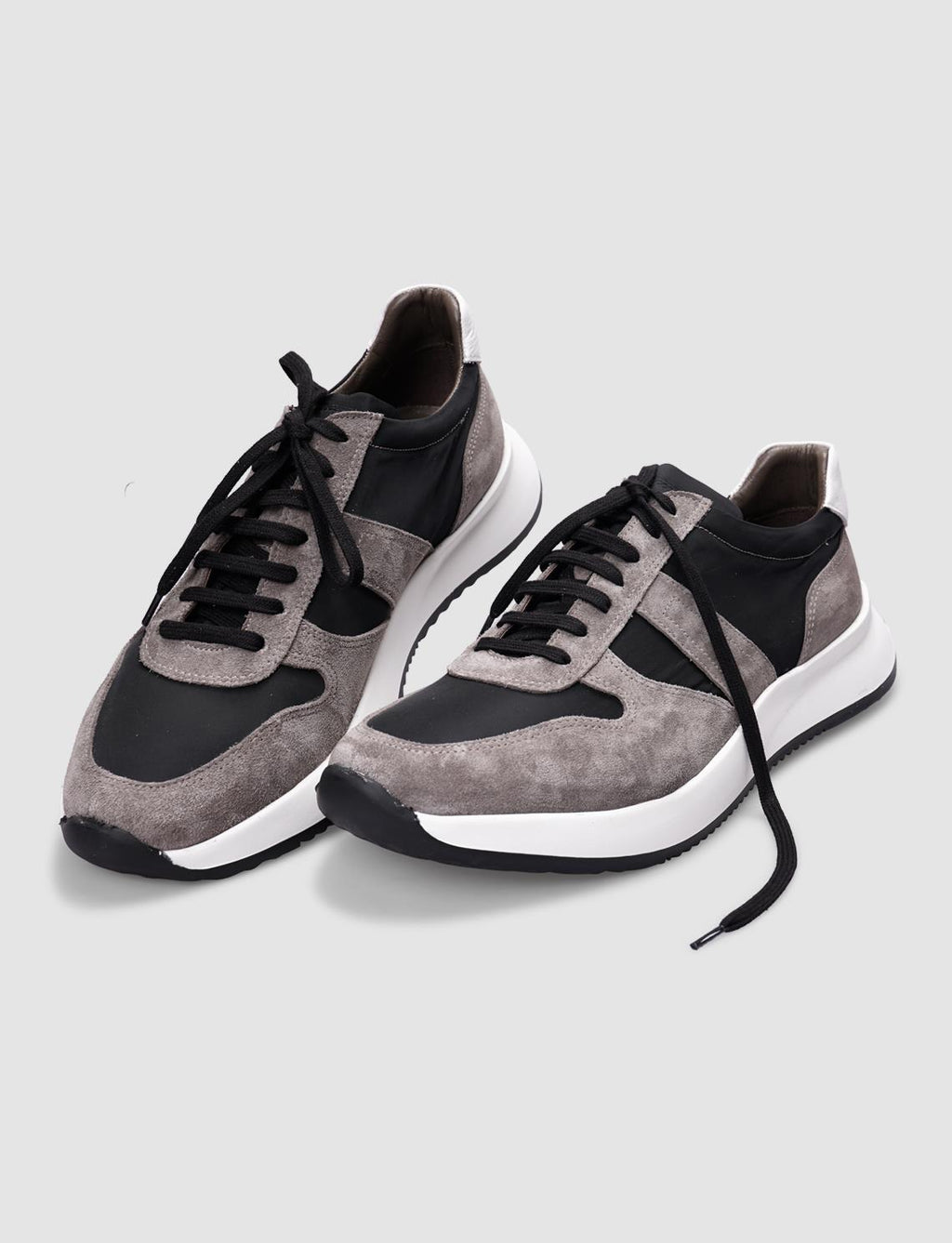 Genuine Leather Mink - Black Lace-up Men's Athletic Shoes