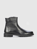 Rubber Sole Genuine Leather Black Men's Casual Boots