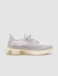 Grey Lace-up Women's Sneaker Sports Shoes with Rubber Sole