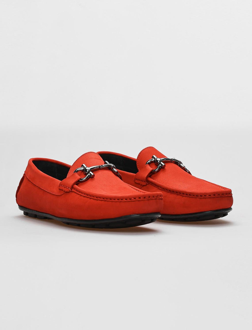 Genuine Leather Red Nubuck Men's Loafer