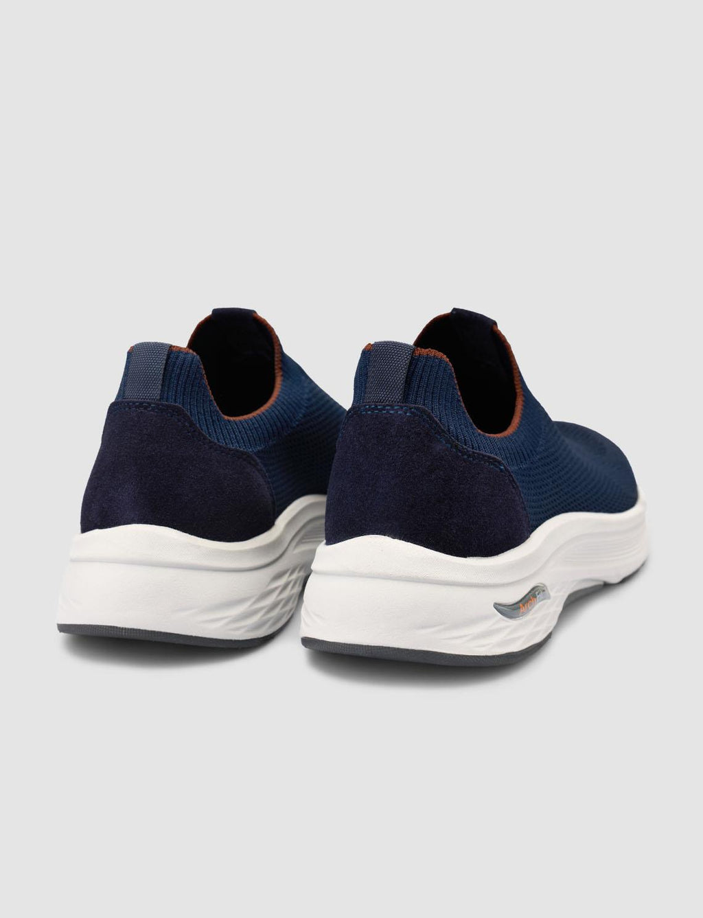 Knitted Navy Blue Men's Athletic Shoes