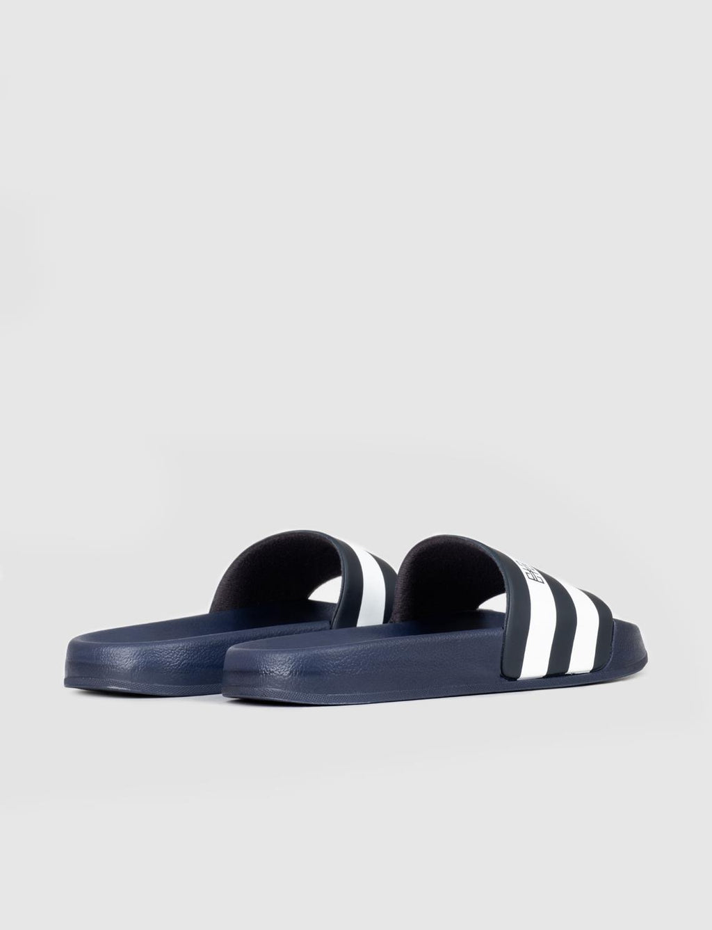 Navy Blue and White Rubber Sole Men's Slippers