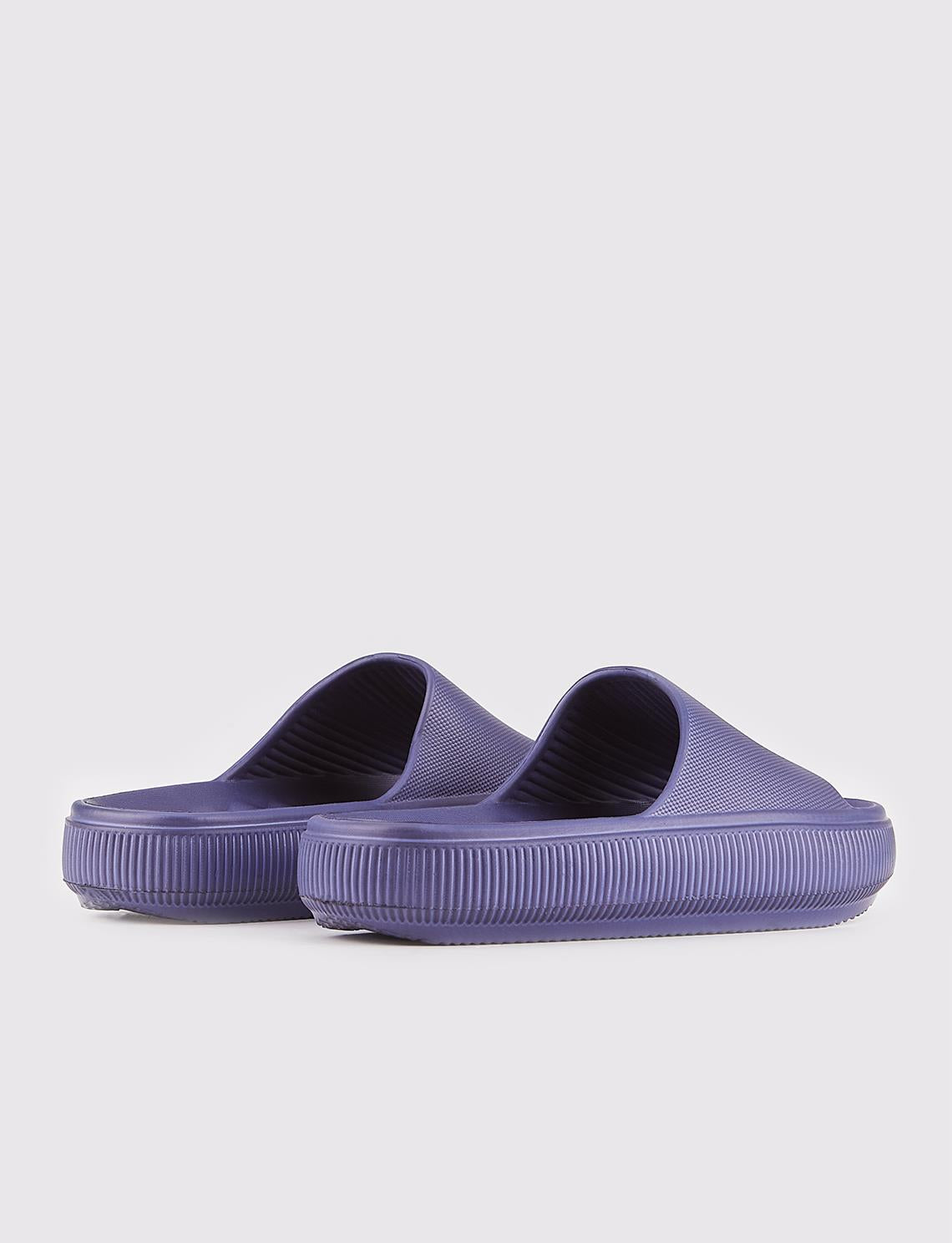 Navy Blue Flat Women's Slippers