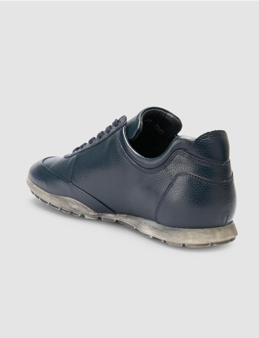100% Genuine Leather Navy Blue Lace-up Men's Casual Shoes
