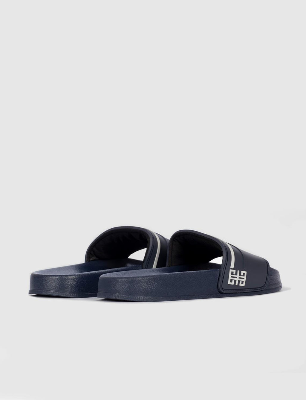 Navy Blue - Grey Men's Slippers