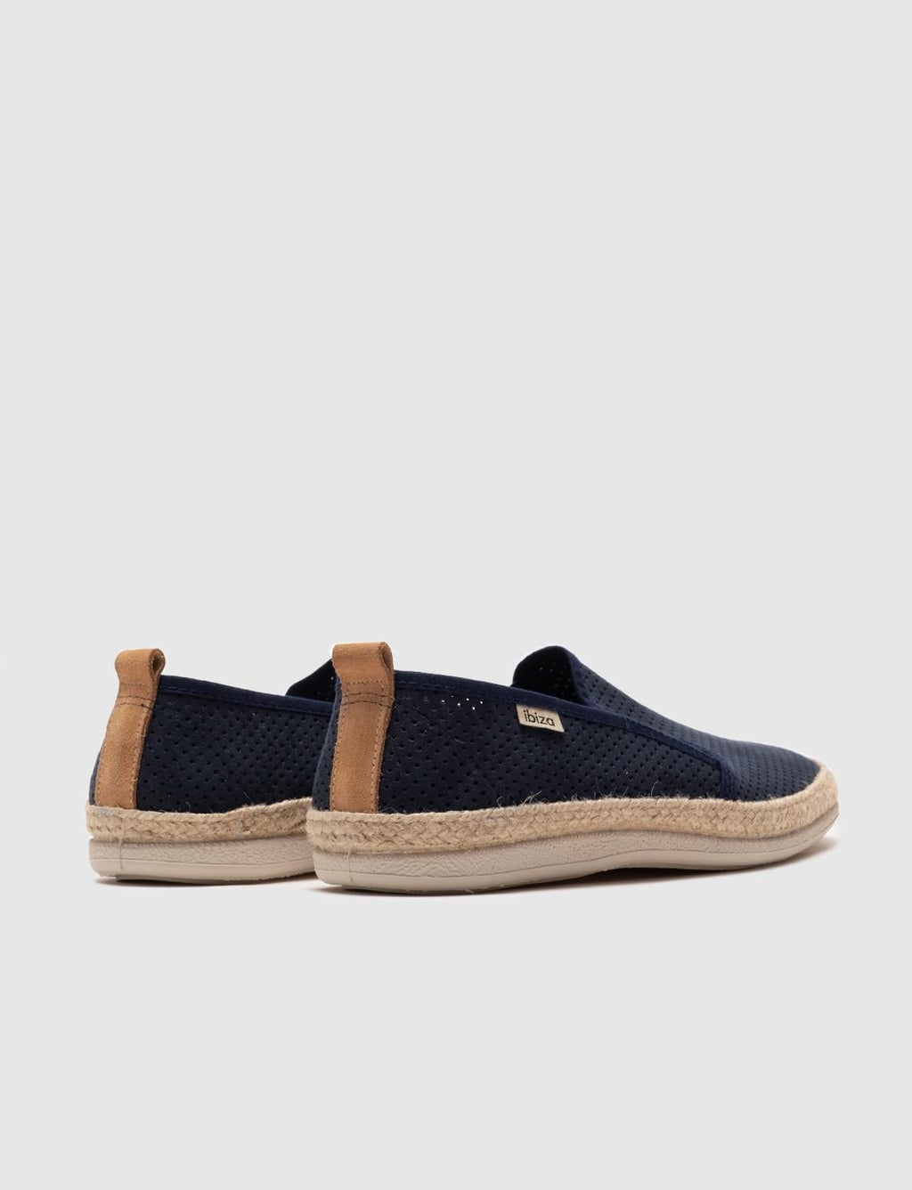 Navy Blue Men's Casual Shoes with Woven Details