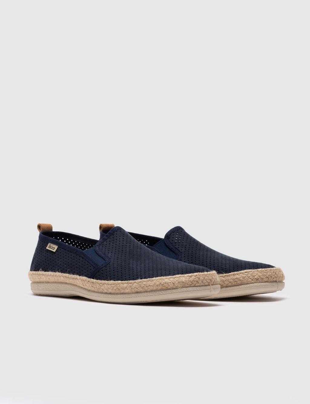Navy Blue Men's Casual Shoes with Woven Details