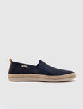 Navy Blue Men's Casual Shoes with Woven Details