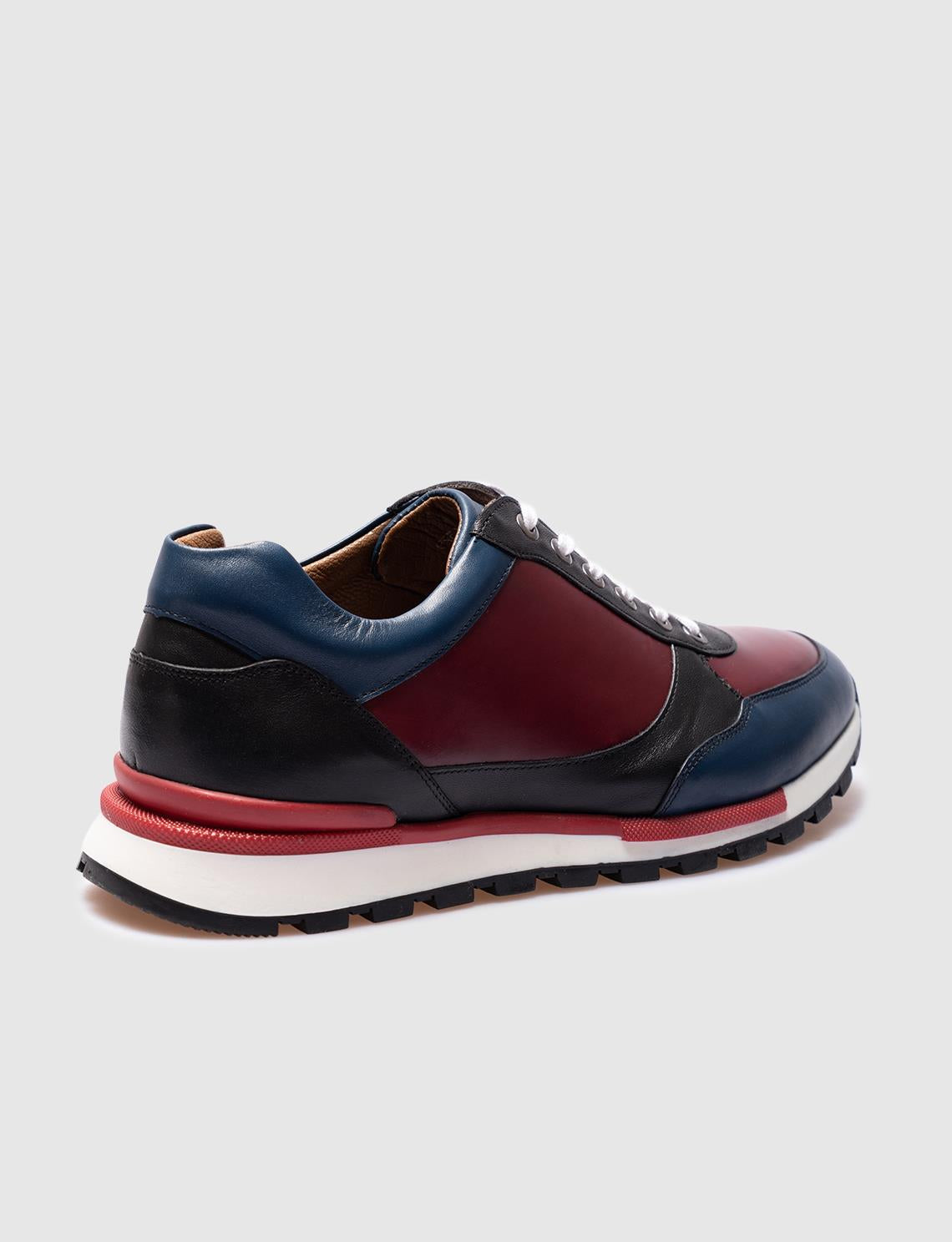 Light Thermo Sole Genuine Leather Black Lace-up Men's Athletic Shoes