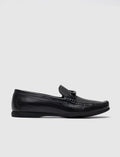 Leather Lining, Rubber Sole, Genuine Leather Black Men's Loafer