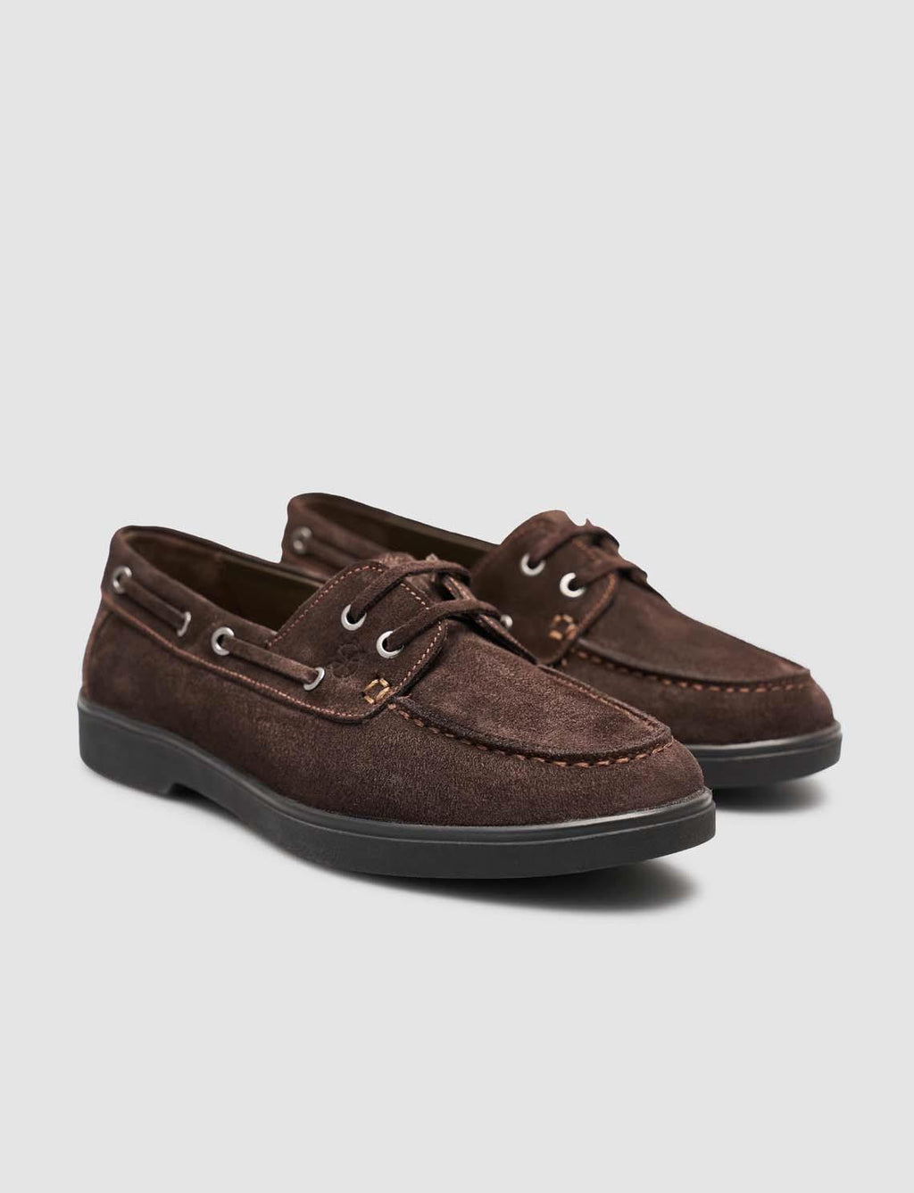 Monamae 100% Genuine Leather Brown Suede Women's Loafer with Lace Detail