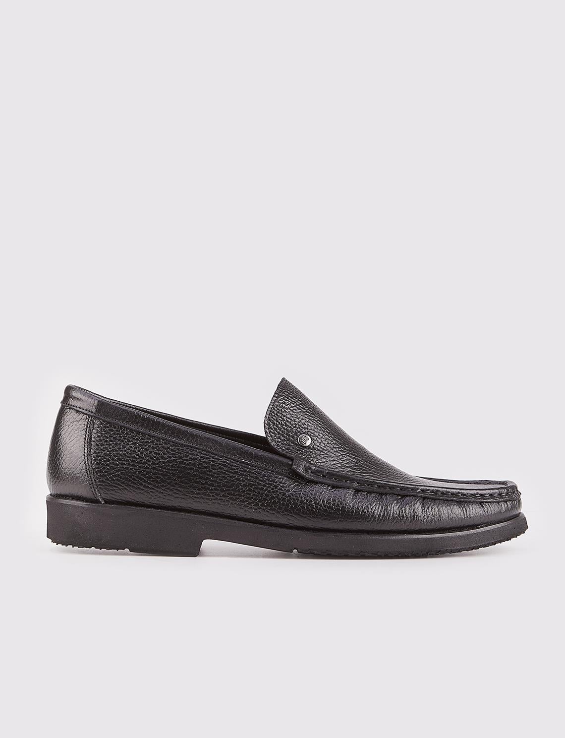 Neolit Sole Genuine Leather Black Men's Casual Shoes
