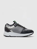 Custom Designed Genuine Leather Grey Lace-Up Women's Athletic Shoes
