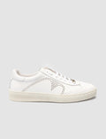 Custom Made Genuine Leather White Lace-up Men's Athletic Shoes