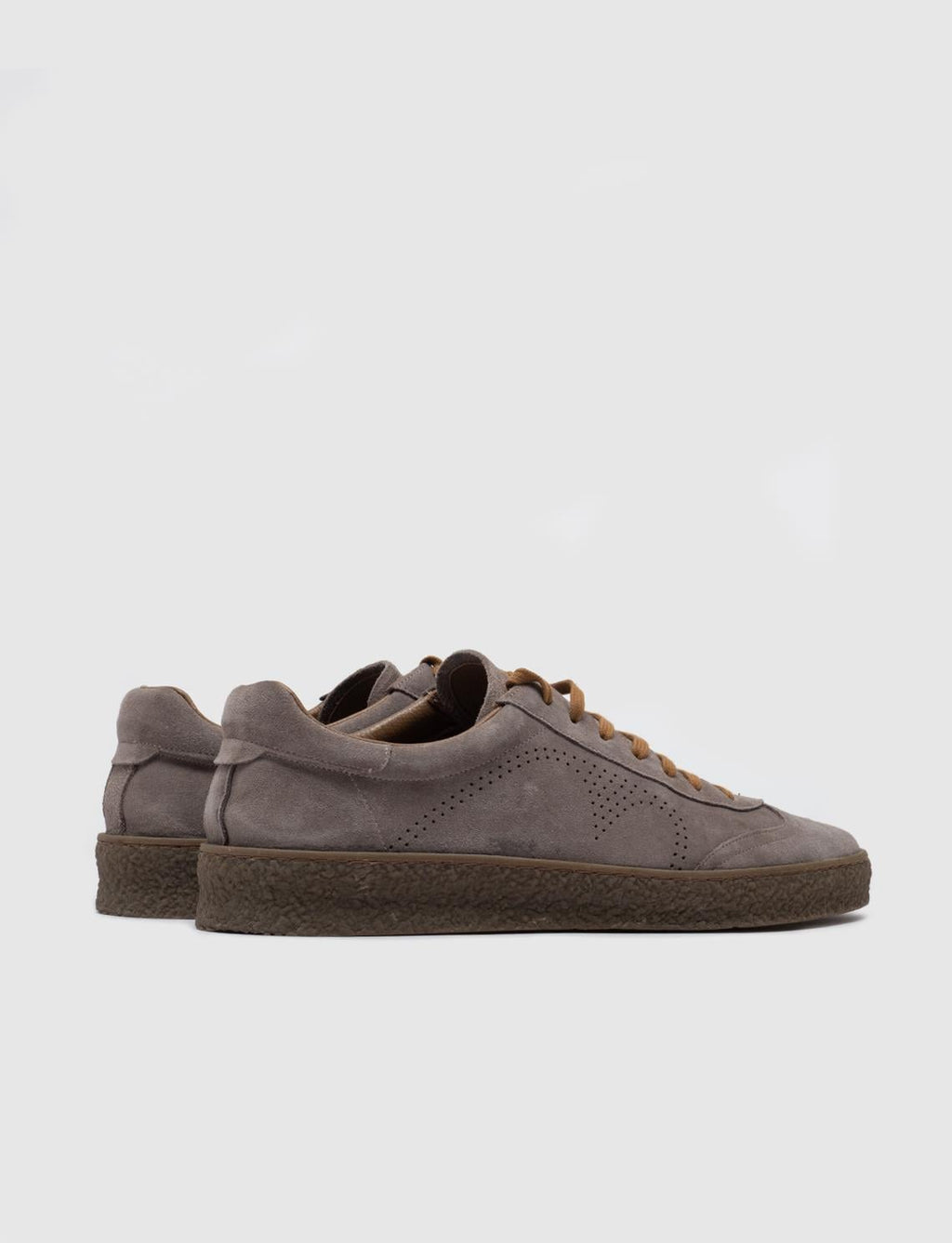 Custom Made Genuine Leather Mink Suede Lace-Up Men's Athletic Shoes