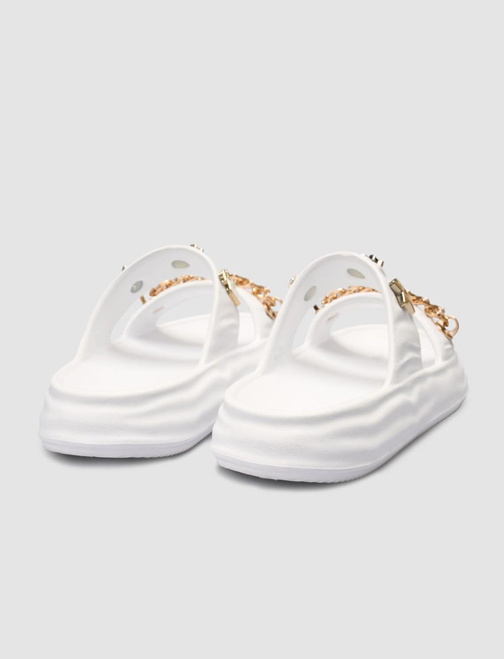 SNX White Charm Detail Women's Eva Slippers