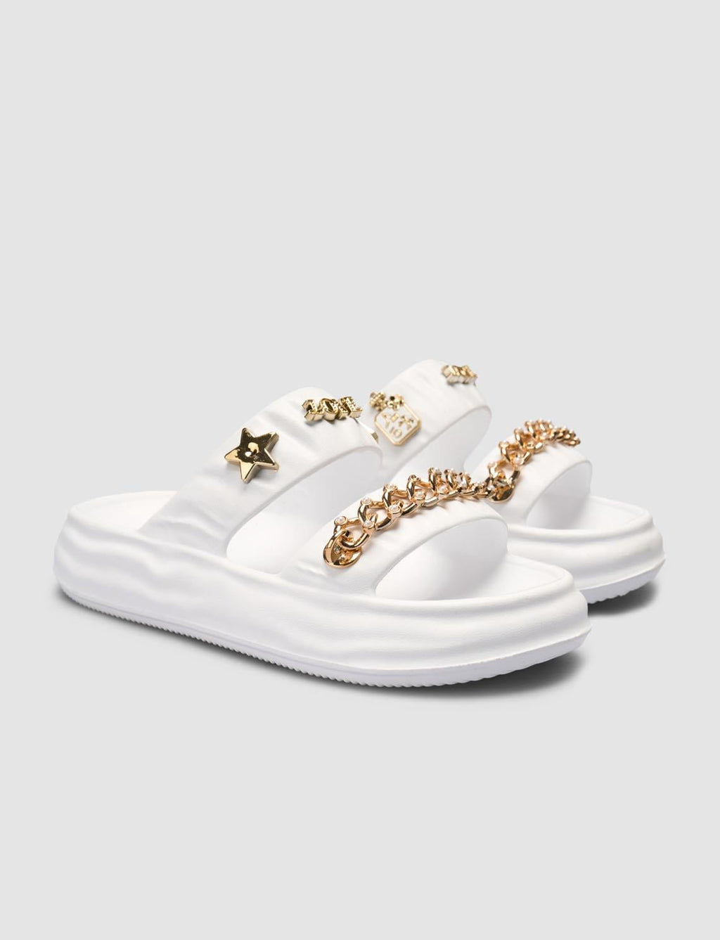 SNX White Charm Detail Women's Eva Slippers
