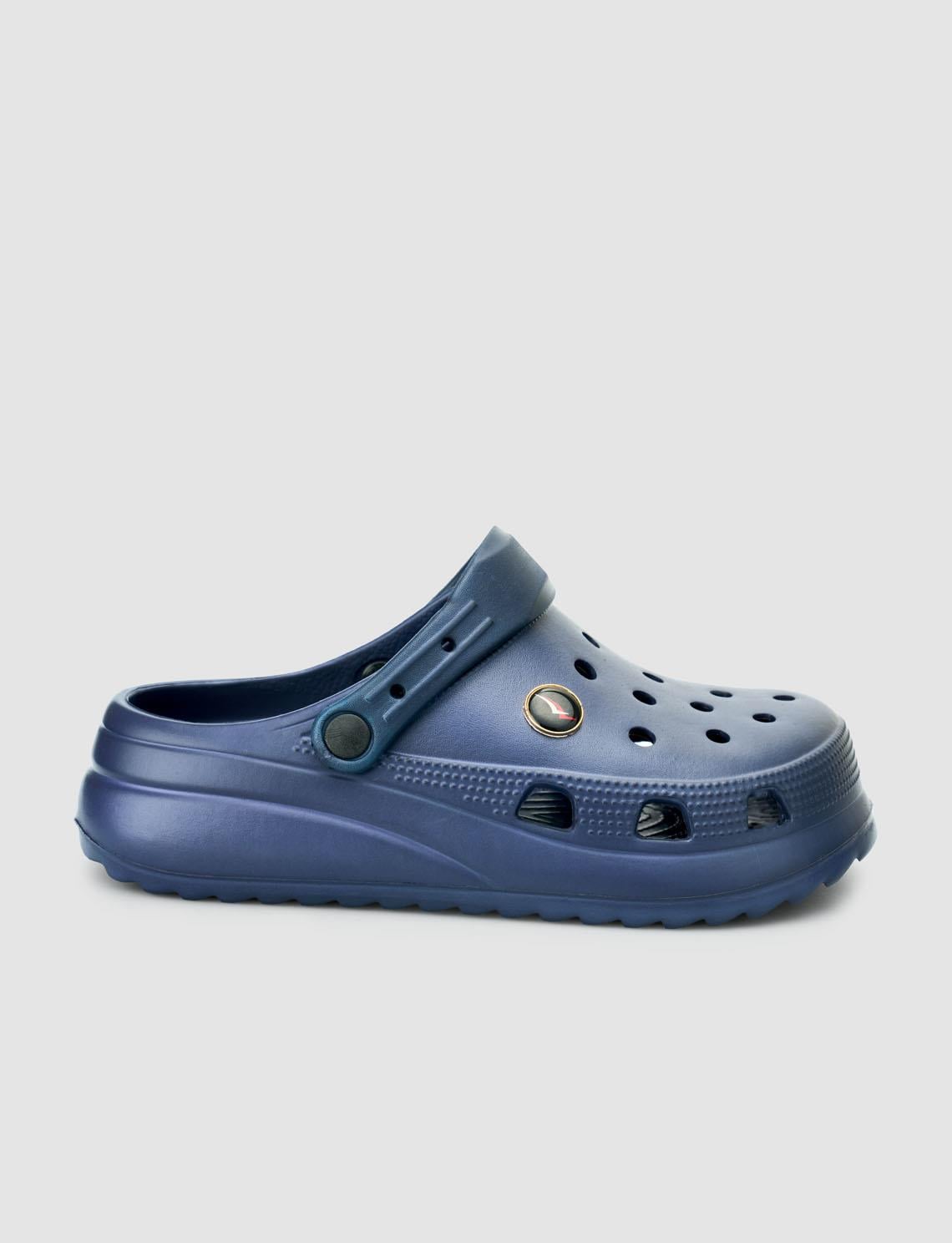 SNX Navy Blue Men's Perforated Eva Slippers