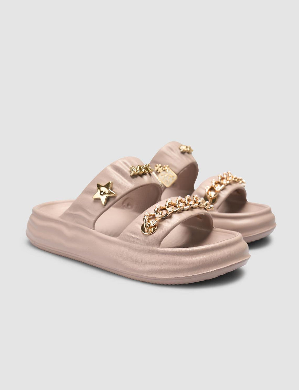 SNX Mink Charm Detail Women's Eva Slippers