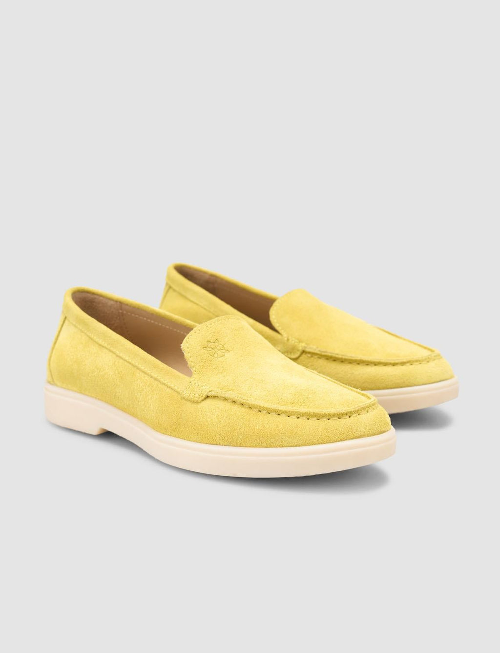 Monamae 100% Genuine Leather Yellow Suede Women's Loafer