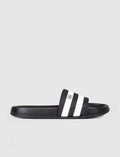 Black and White Men's Slippers with Rubber Sole