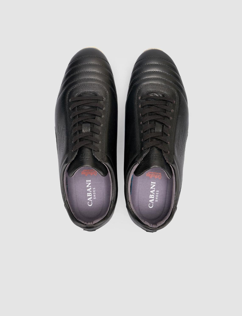 100% Genuine Leather Textured Black Lace-up Pedal Shoes