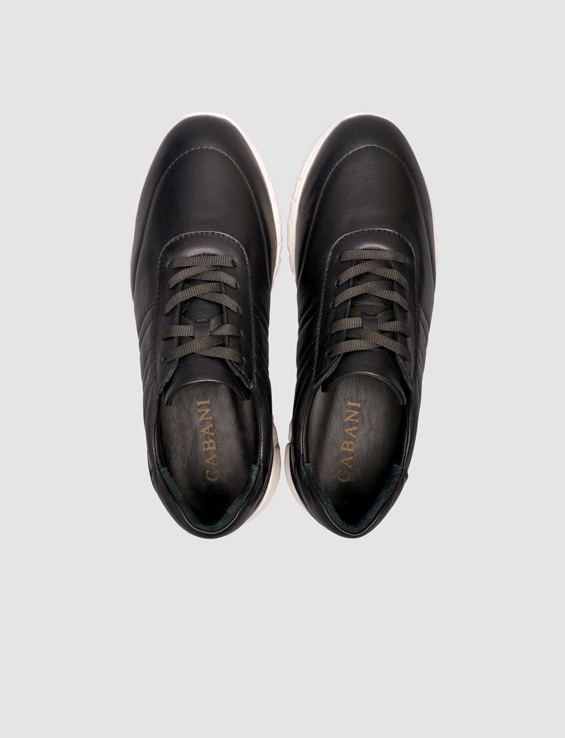 Black Genuine Cowhide Leather Suede Detail Women's Sneaker Shoes