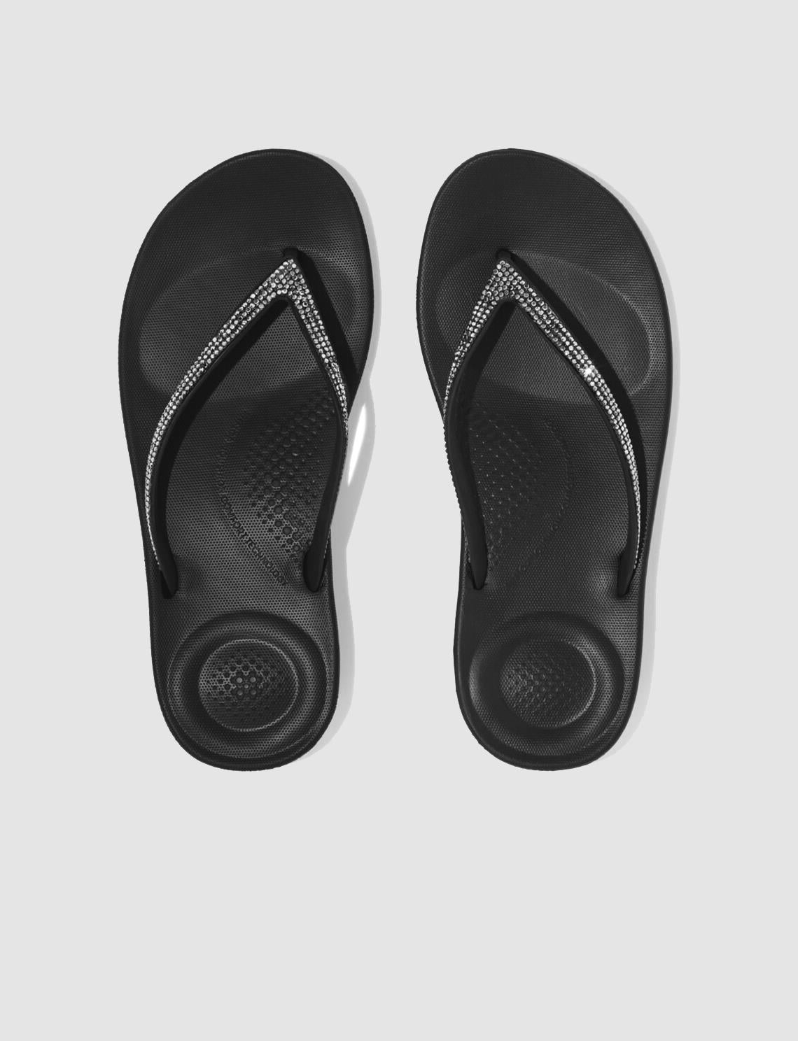 Fitflop IQUSHION SPARKLE R08 Black Women's Flip-Flops