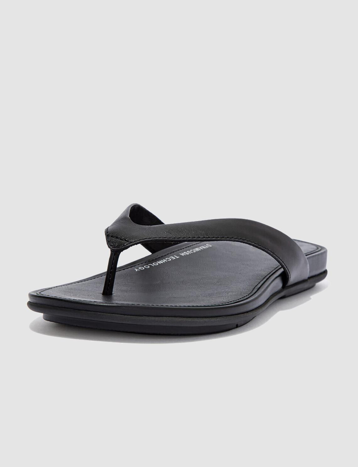 Fitflop GRACIE LEATHER EO8 Black Women's Flip-Flops
