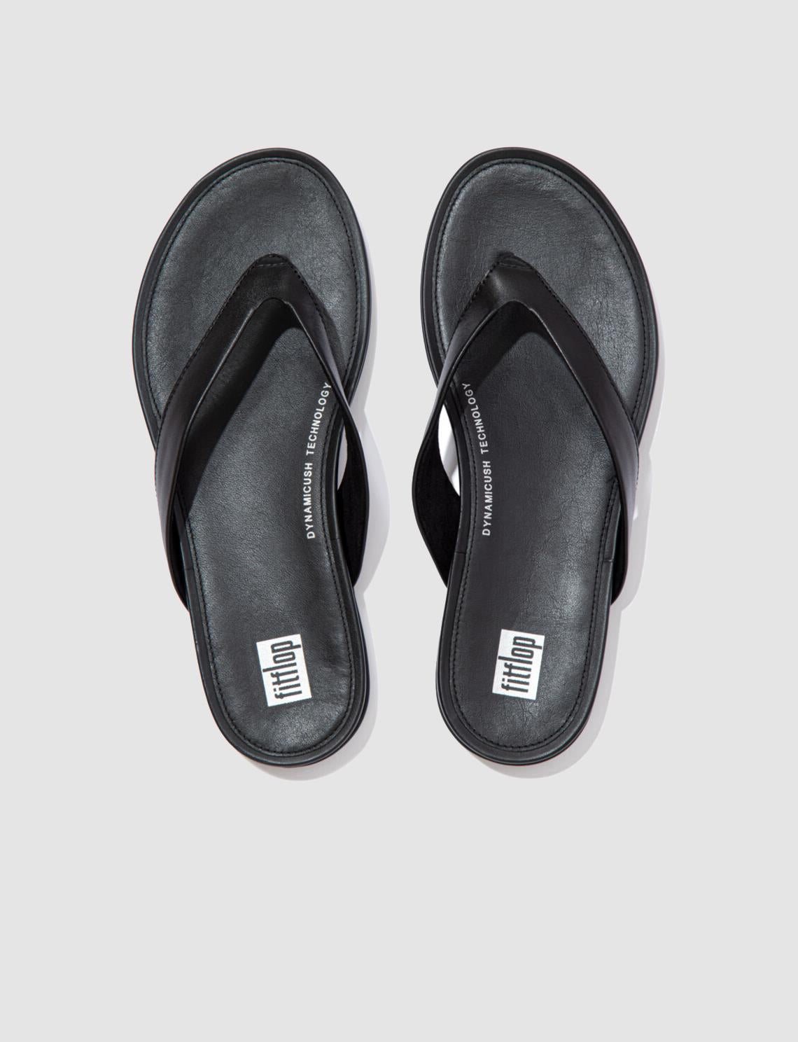 Fitflop GRACIE LEATHER EO8 Black Women's Flip-Flops