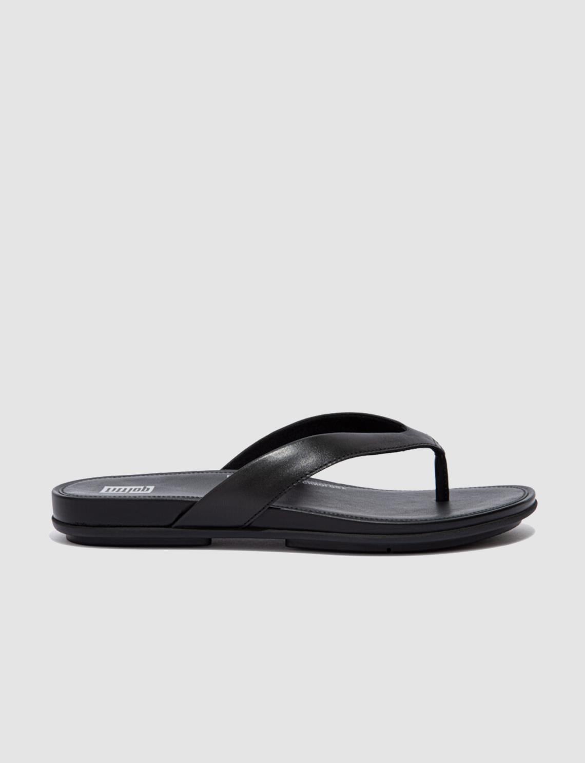Fitflop GRACIE LEATHER EO8 Black Women's Flip-Flops