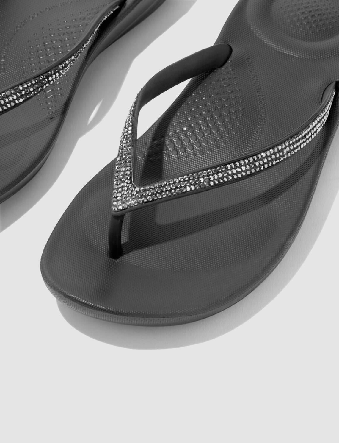 Fitflop IQUSHION SPARKLE R08 Black Women's Flip-Flops