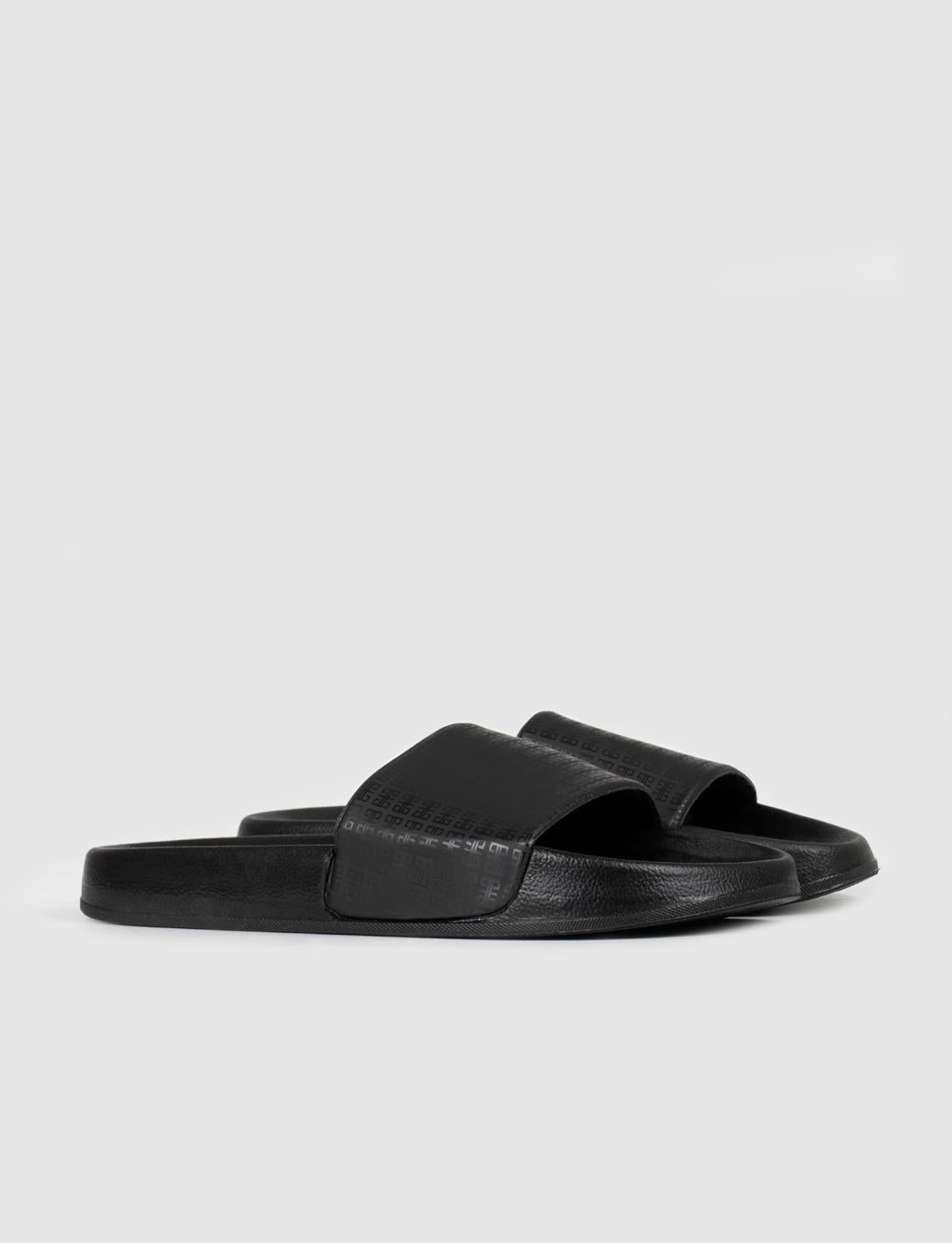 Men's Slippers with Black Rubber Sole